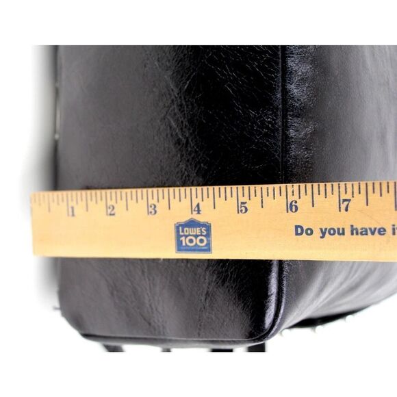 REBECCA MINKOFF BLACK GENUINE LEATHER BACKPACK CONVERTIBLE SHOULDER BAG PURSE - Picture 13 of 13